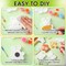 24 Set DIY Spring Garden Ceramic Crafts Kit Paint Your Own Figurines Ready to Paint Bisque Figurines Crafts Arts with 24 Magnets 4 Brushes and 2 Palette Ceramic Painting Kit for Adults 9.25 x 6.3 x 5.12 inches